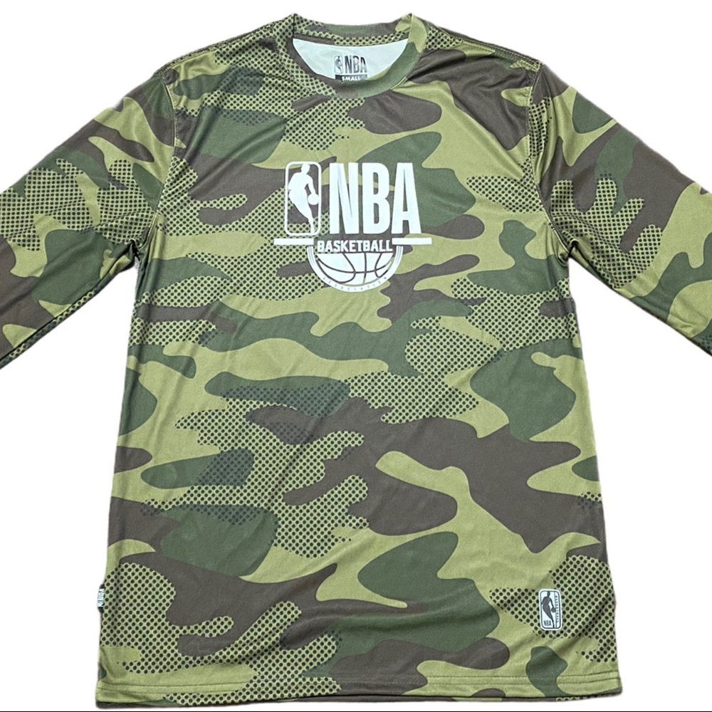 NBA Basketball White Camo Performance Shirt